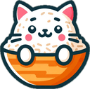 cat in a planet rice bowl